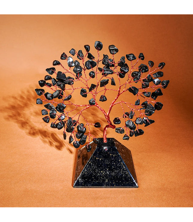 Black Obsidian Pyramid Base Tree