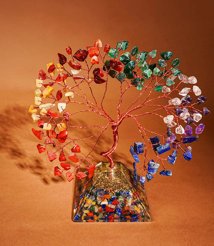7 Chakra Pyramid Base Tree