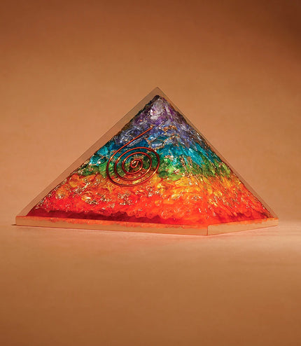 7 Chakra Orgonite Pyramid