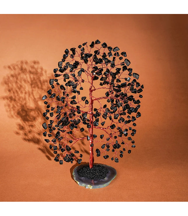 Black Obsidian Slice Base Tree