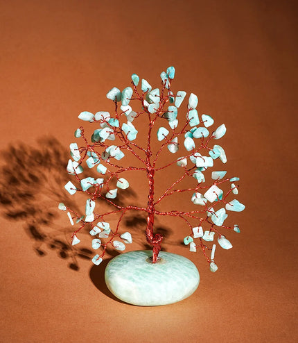 Amazonite Palm Stone Base Tree