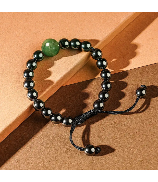Hematite Bracelet with Green Aventurine