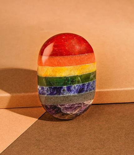 7 Chakra Palm Stone