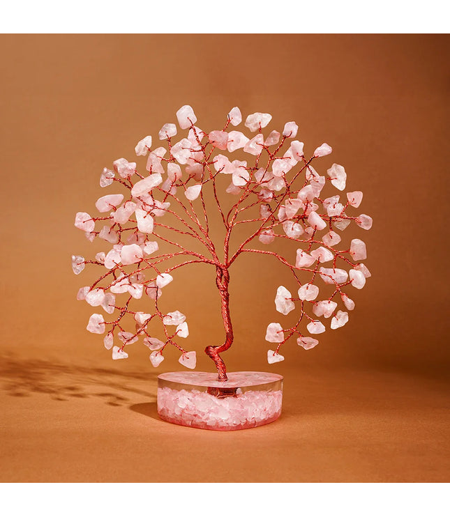 Rose Quartz Heart Orgone Base Tree