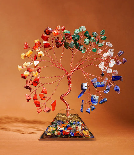 7 Chakra Pyramid Base Tree