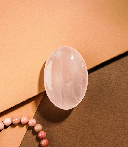 Rose Quartz Palm Stone