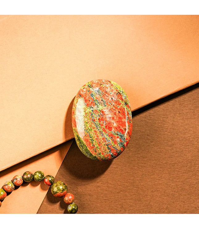 Unakite Palm Stone
