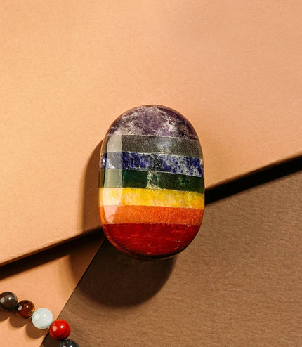 7 Chakra Palm Stone