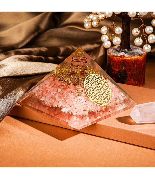 Rose Quartz Orgonite Pyramid