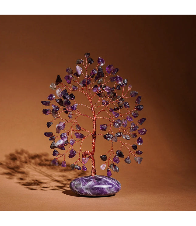 Amethyst Palm Stone Base Tree