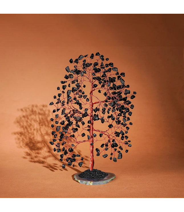 Black Obsidian Slice Base Tree