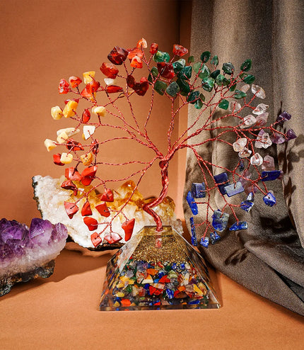 7 Chakra Pyramid Base Tree