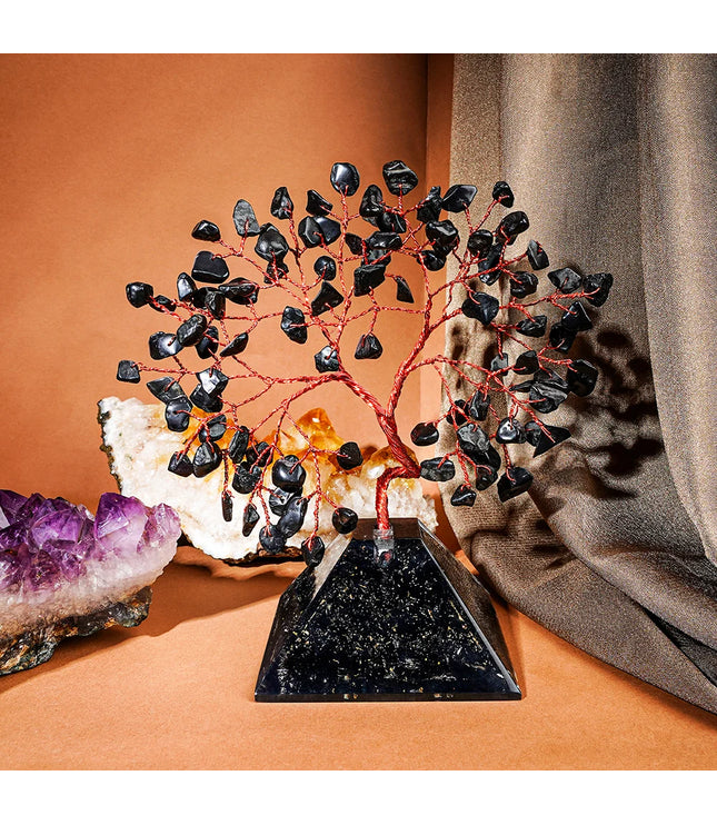 Black Obsidian Pyramid Base Tree