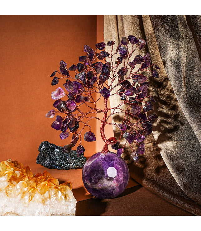 Amethyst Crystal Ball Base Tree
