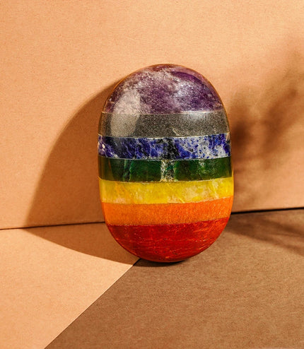 7 Chakra Palm Stone