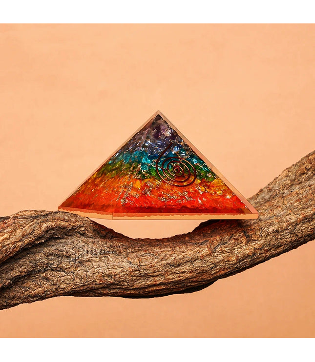 7 Chakra Orgonite Pyramid