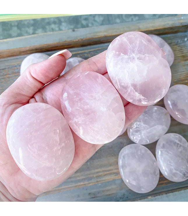 Rose Quartz Palm Stone