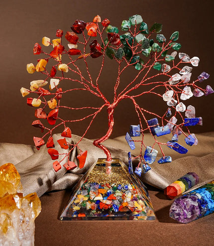 7 Chakra Pyramid Base Tree