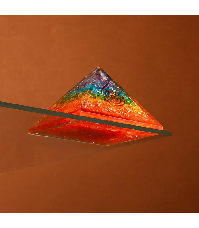 7 Chakra Orgonite Pyramid