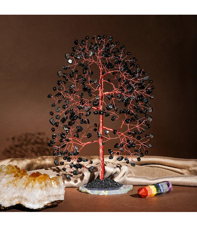 Black Obsidian Slice Base Tree
