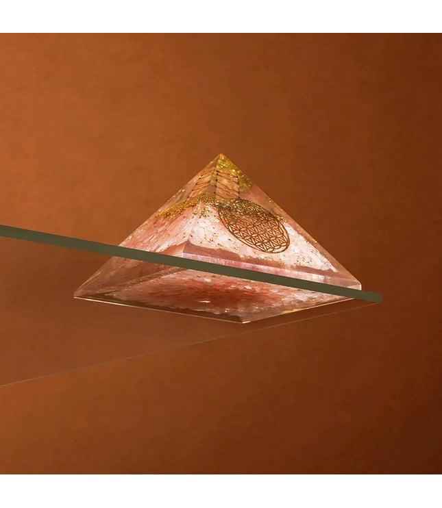 Rose Quartz Orgonite Pyramid