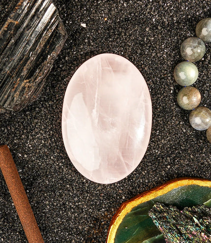 Rose Quartz Palm Stone