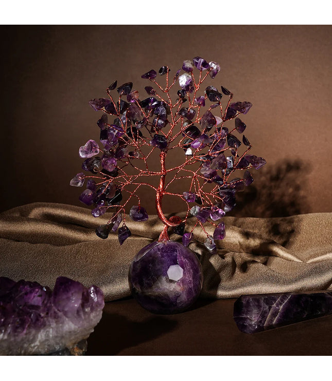 Amethyst Crystal Ball Base Tree
