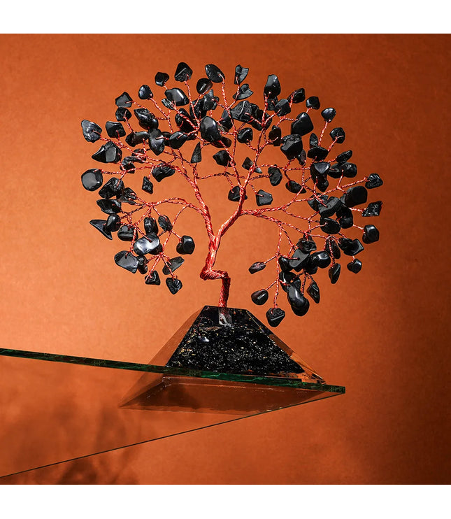 Black Obsidian Pyramid Base Tree