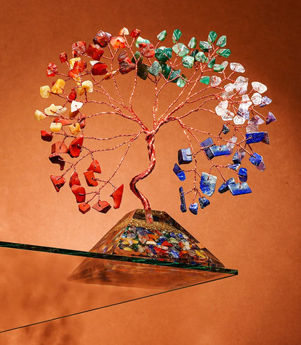 7 Chakra Pyramid Base Tree