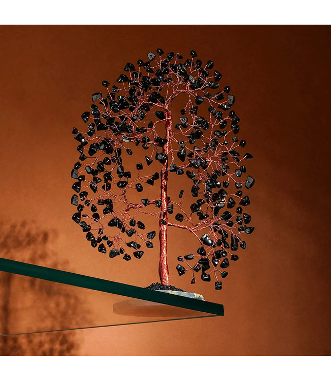 Black Obsidian Slice Base Tree