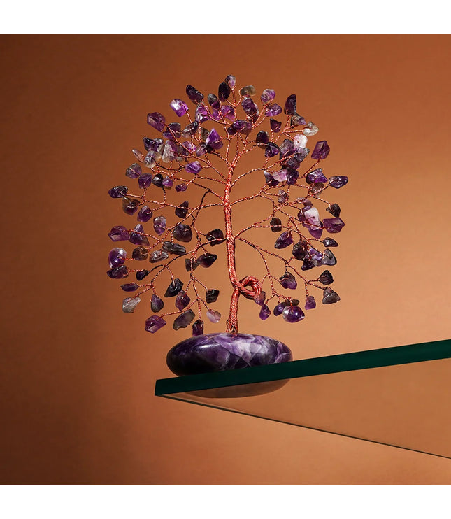 Amethyst Palm Stone Base Tree