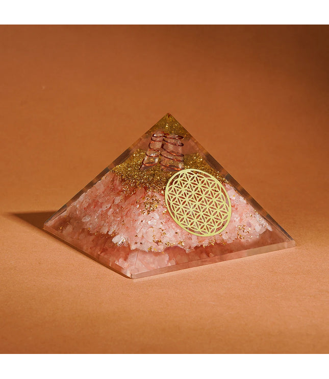 Rose Quartz Orgonite Pyramid