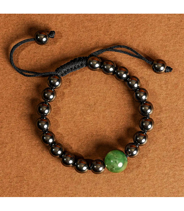 Hematite Bracelet with Green Aventurine