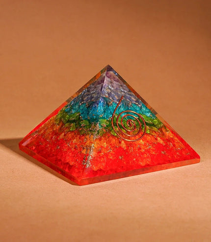7 Chakra Orgonite Pyramid