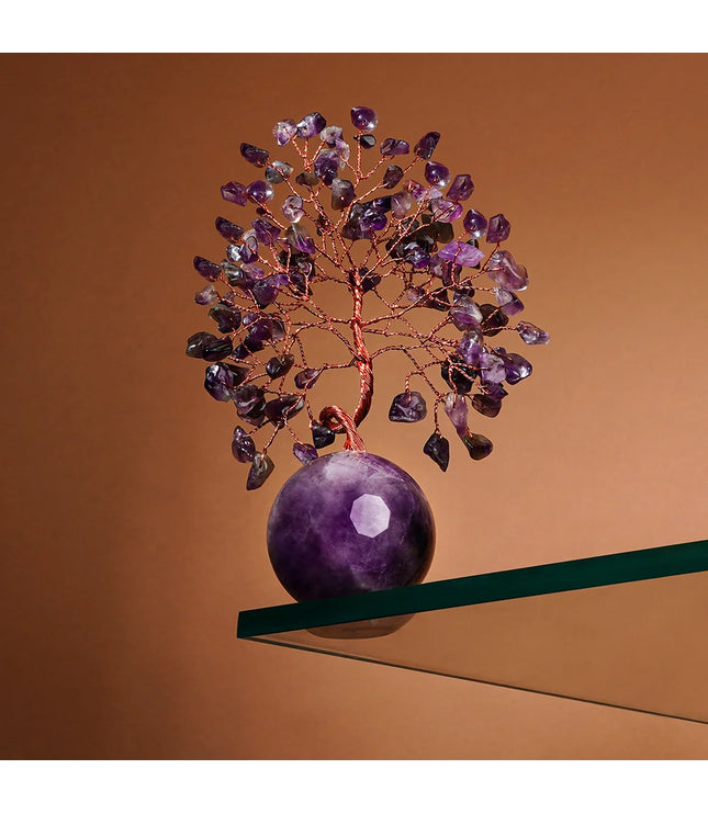 Amethyst Crystal Ball Base Tree