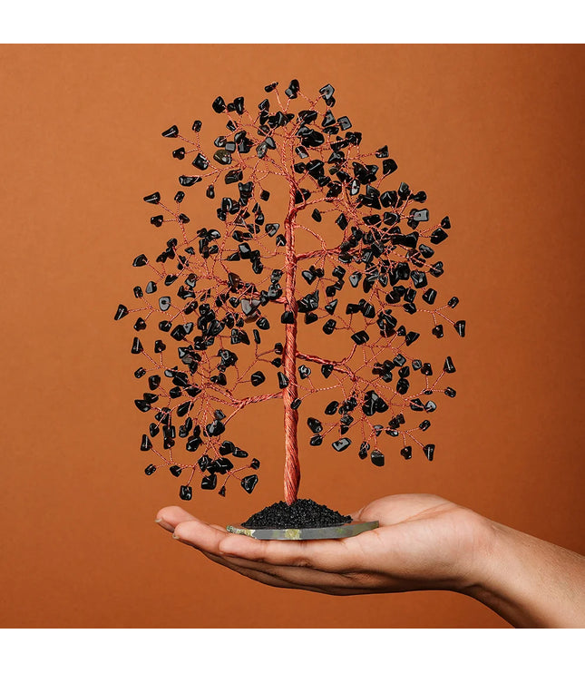 Black Obsidian Slice Base Tree