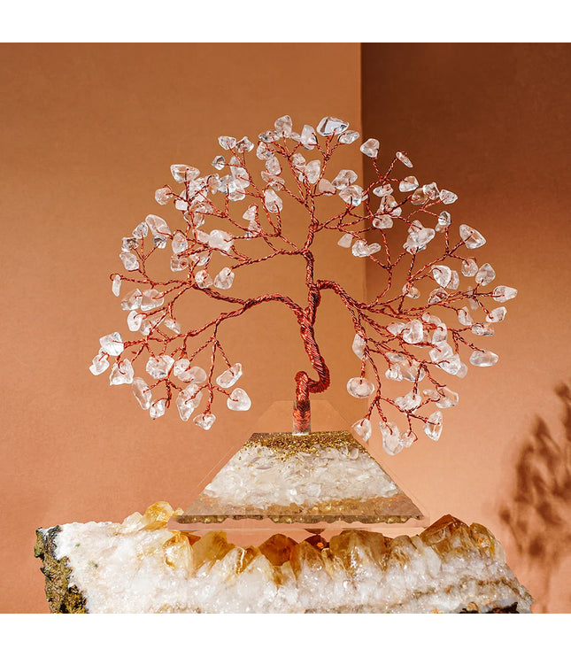 Clear Quartz Pyramid Base Tree