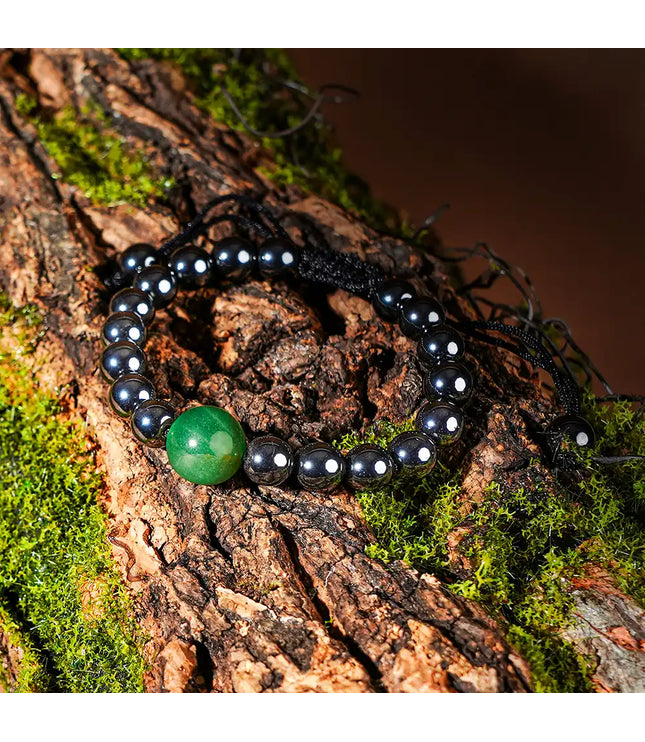 Hematite Bracelet with Green Aventurine