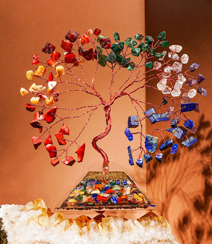 7 Chakra Pyramid Base Tree