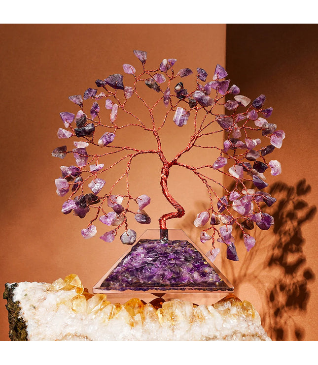 Amethyst Pyramid Base Tree