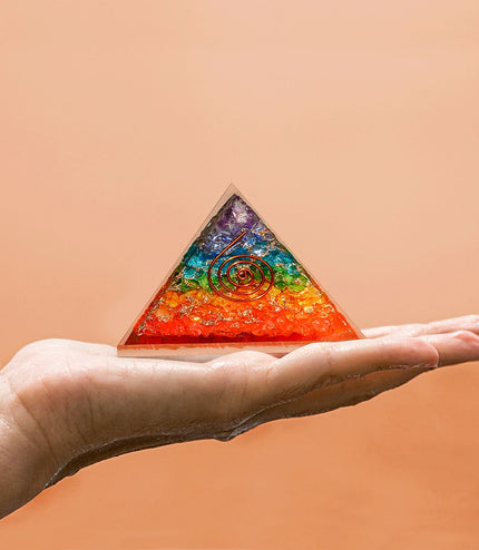7 Chakra Orgonite Pyramid