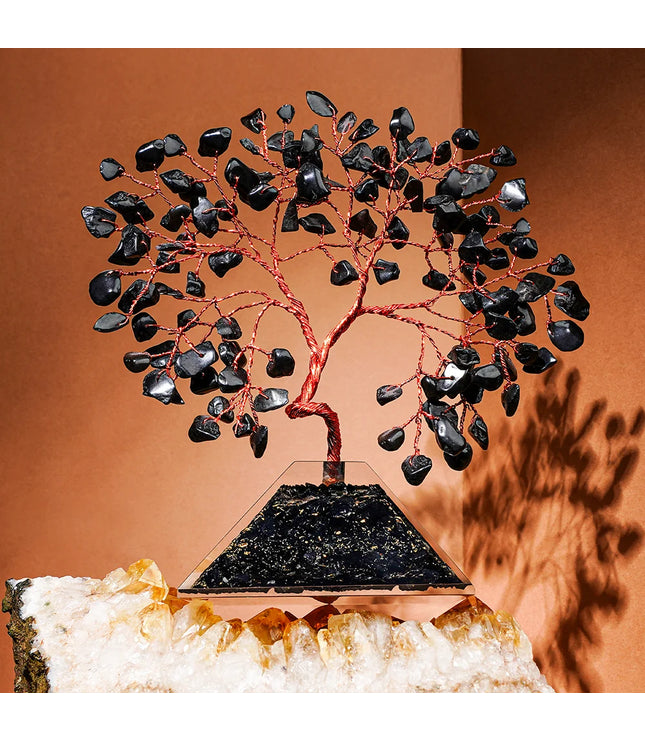 Black Obsidian Pyramid Base Tree