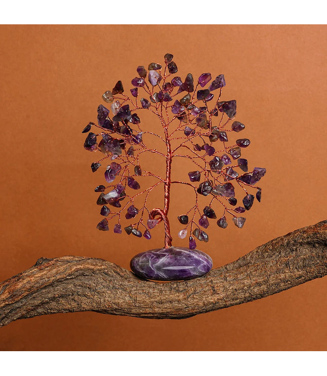 Amethyst Palm Stone Base Tree