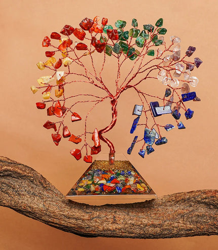 7 Chakra Pyramid Base Tree
