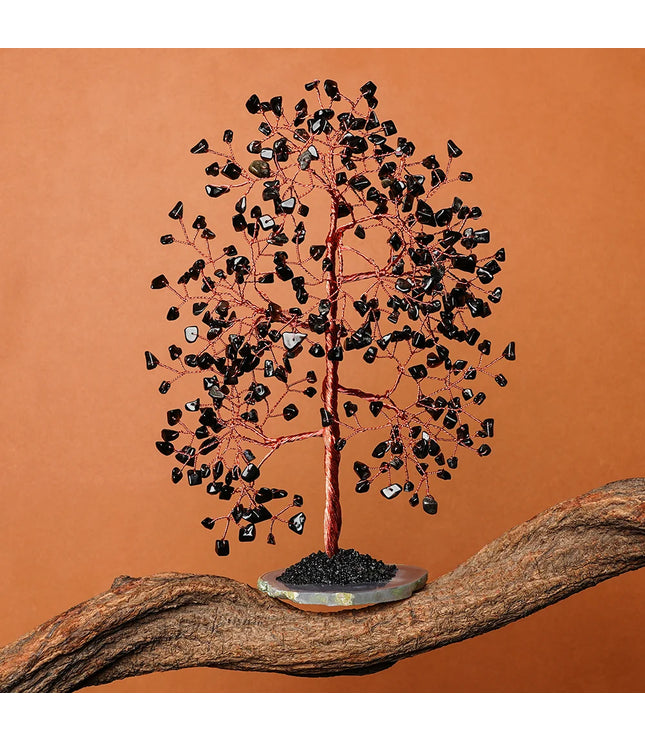 Black Obsidian Slice Base Tree