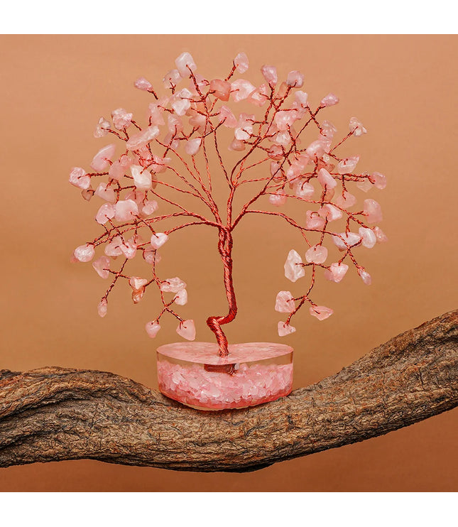 Rose Quartz Heart Orgone Base Tree