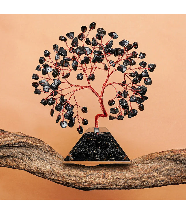Black Obsidian Pyramid Base Tree