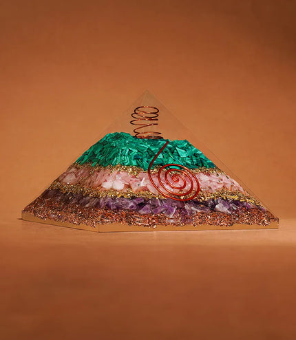 Amethyst Green Aventurine Orgonite Pyramid
