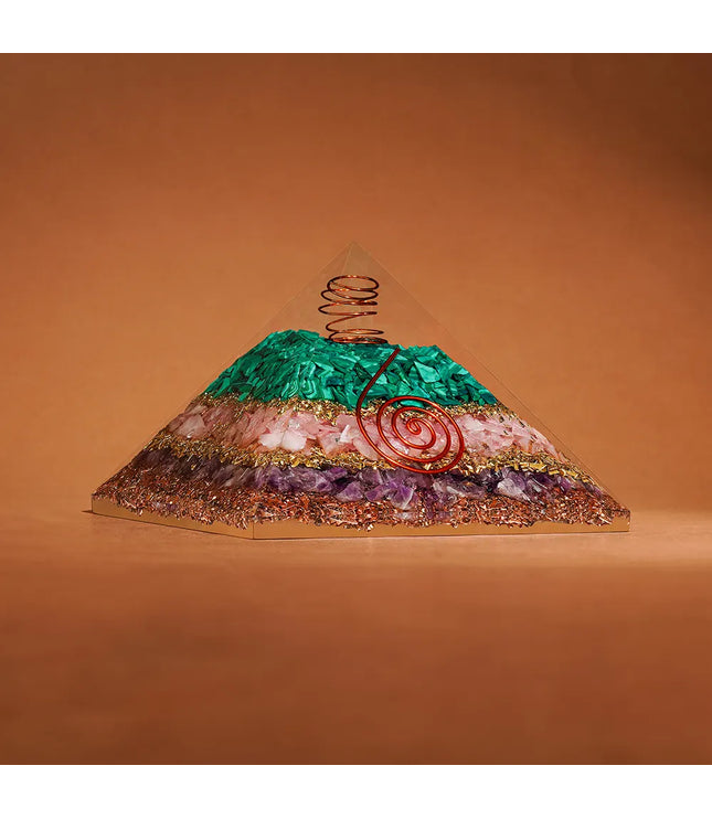 Amethyst Green Aventurine Orgonite Pyramid