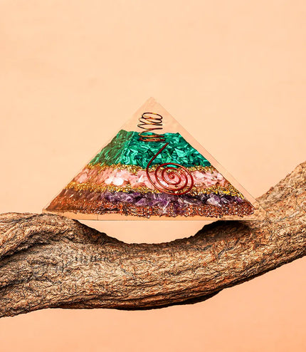 Amethyst Green Aventurine Orgonite Pyramid